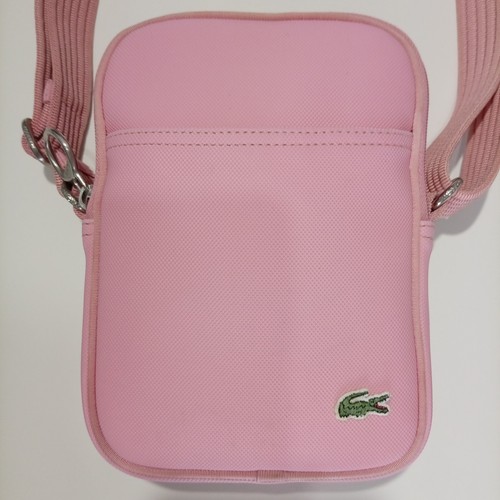 Sacoche lacoste pvc rose effet - rose,