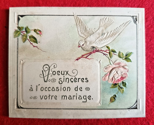 Bv94 ancienne carte vœux - carte, de