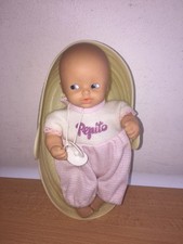 GIG Doll FEMALE NUGGET with CRADLE, 1984 Vintage Dirty