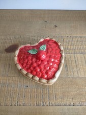 Vintage Kitsch Cherry Pie Slipper Heart Shape Mold/Box