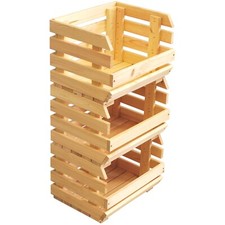 3 Boites en bois Caisse fruits