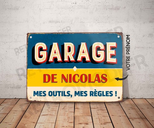 Plaque métal vintage - , garage