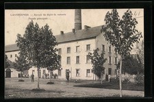 Old postcard Laverdines, Annex of the winding depot, main facade 1913 
