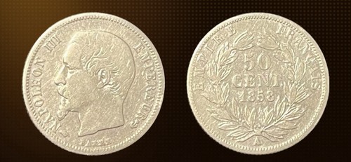 Pièce centimes 1858 a - 50,