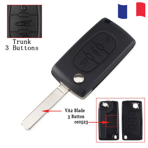 Coque clé pour peugeot 207 - coque, de