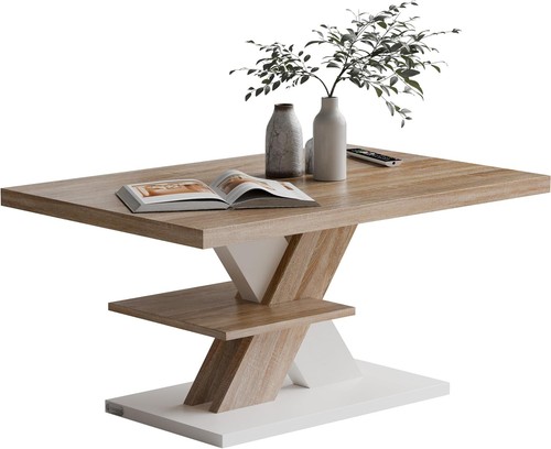 Table basse blanc chêne - table,