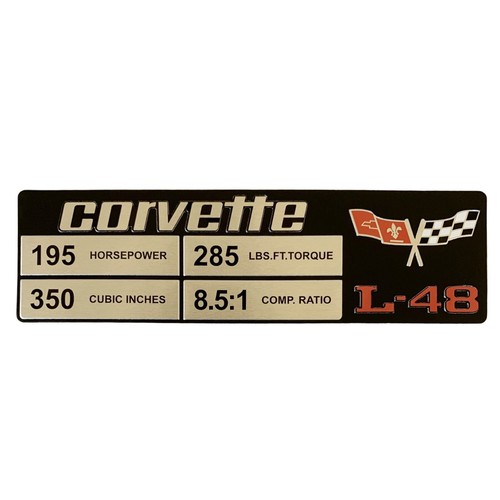 Corvette spec data plate - c3,