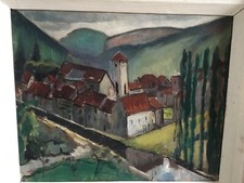 Début XXème huile sur toile