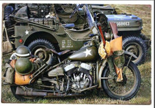 US 03  PLAQUE EMAILLEE METAL JEEP ARMEE MOTO  REPRODUCTION 30X20 CM