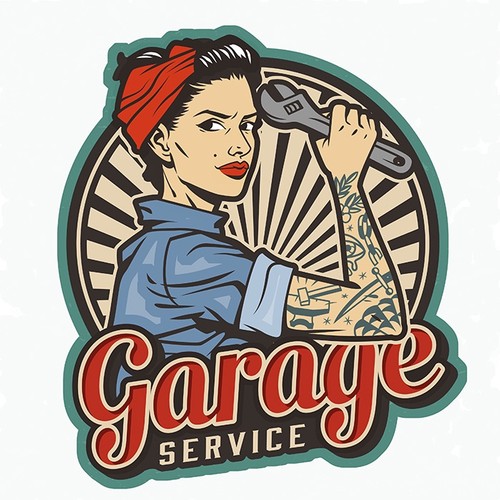 Sticker pinup hot rod - pinup,