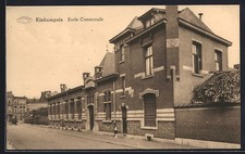 Old postcard Kinkempois, Ecole Communale 