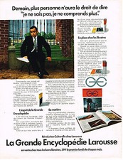 1972 LAROUSSE la grande encyclopédie ADVERTISEMENT