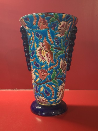 Vase emaux longwy superbe - vase, de