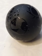 Decorative ball Nature & Discoveries - black glass engraved stars/planets - Ø 7.5