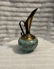 Vtg-Delft Holland Hand Painted Pitcher Mid Century Luster Glaze Bomas-Leersum 