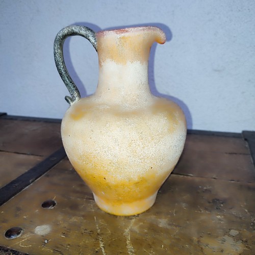 Pichet verre coloré - verre, givré