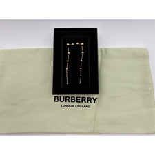 Burberry Light Gold Long Drop Earrings