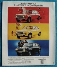 Publicité Papier - Voitures Austin Allegro 1100, 1300 Et Spécial De 1975
