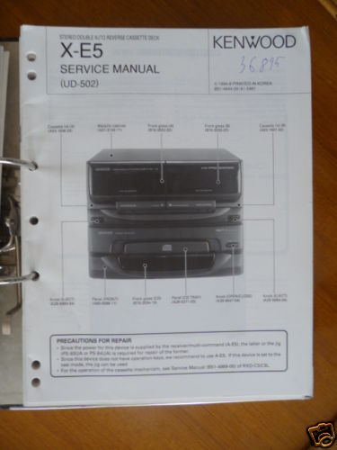 Manuel service kenwood e5 - de, x-e5