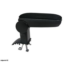 Accoudoir Central Relevable Avec Rangement Pour VW Polo 5 6R 6C 2011+ Tissu Noir