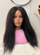 Perruque brésilienne de cheveux humain 22 pouces closure 4x4, Densité 200% Yaki