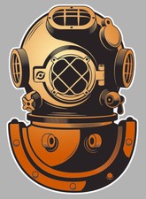 DIVER STICKER HELMET DIVING
