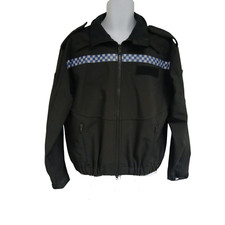 Soft Shell Police Jacket Black Chequered Softshell Patrol Lightweight Security