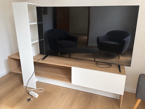 Meuble rectangulaire blanc - tv,