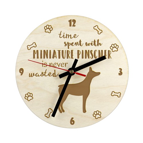 Pinscher nain horloge - , en
