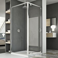 CABINE DE DOUCHE EN VERRE OUVERTURE ANGULAIRE PORTE UNIQUE À PIVOT