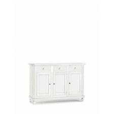 Commode Dressoir Base Art Pauvre 3 Portes 3 Tiroirs Blanc Matt Classique Cuisine