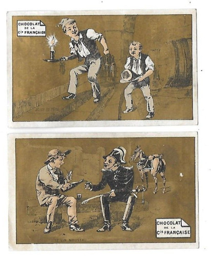 Anciens chromos pub fond or - anciens,
