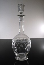 ART DECO LARGE WINE DECANTER WATER CRYSTAL GRAVE ACID RELEASE MEISENTHAL NEEDLE