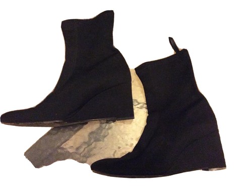 Bottines compensées tissus - bottines,