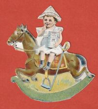 CHROME - NESTLE MILK FLOUR - ROCKING HORSE WITH A BABY