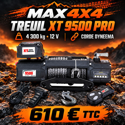 Treuil 9500 pro 12v 3t - 9500,
