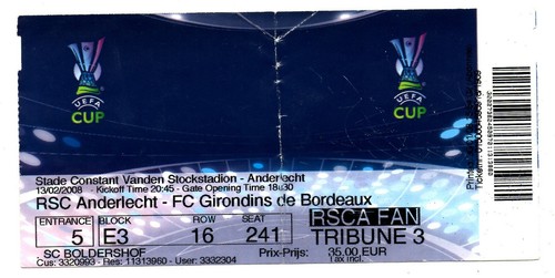 Ticket rsc anderlecht - ticket,