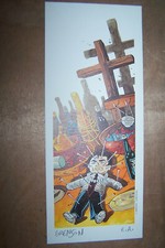 Bel ex-libris épreuve d'auteur signée Carland Cross Grenson