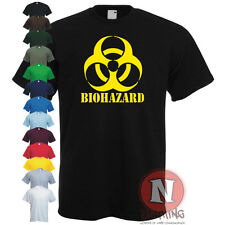 T-Shirt BIOHAZARD Emo Gamer Cool Rock Musique Zombie Apocalypse Armageddon