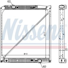 Radiateur Refroidisseur de Voiture Nissens 62652A Aluminium Ailettes Soudé