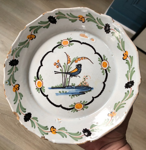 Ancienne assiette faience - assiette,