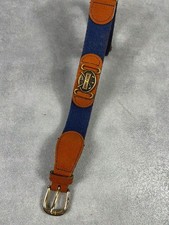 Ceinture cuir et tissus marron