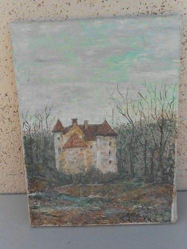 Ancienne peinture huile sur