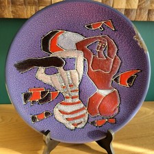 Belle assiette tole émaillée