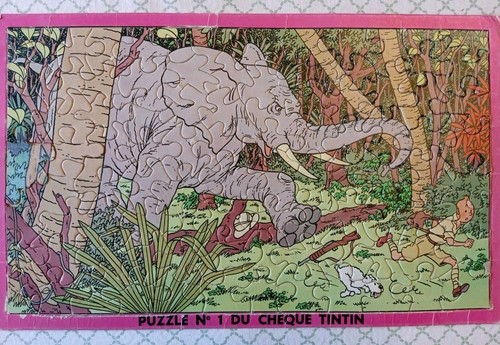 Tintin puzzle - "tintin, au