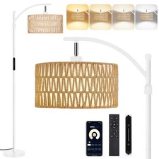 Lampadaire sur Pied en Rotin