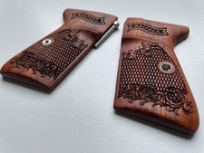 New Hardwood Grip for Walther PP, PPK/S Interarm.380 ACP, 22LR Flower Engrave