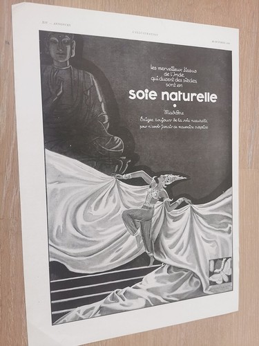 Publicité 1930 soie naturelle