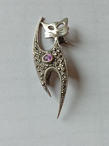 Broche art déco - broche, argent