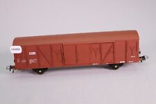 LE4856 CM LASER HO COVERED FREIGHT WAGON RIV EUROP DSB 15 0 009-9 brown